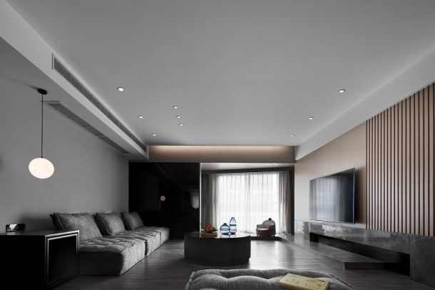 龙记玖熙117平米三居室现代简约风格设计方案效果图参考
