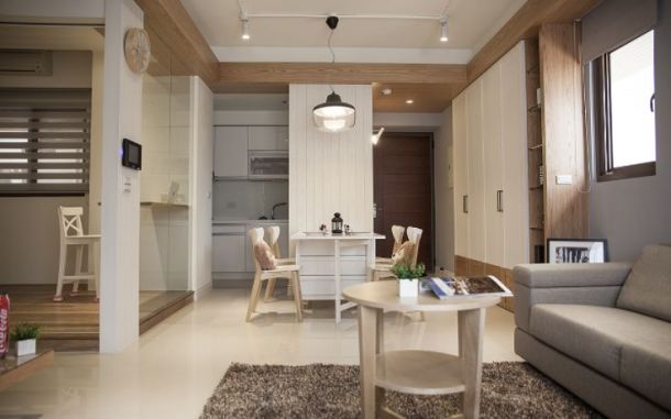 悦美国际90平米三居室现代简约风格设计方案效果图参考