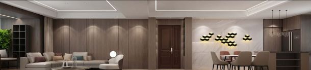 丰登路小区180平米四居室现代简约风格装修设计方案效果图参考