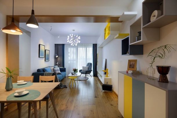 御锦城126平米三居室现代简约风格设计方案效果图参考