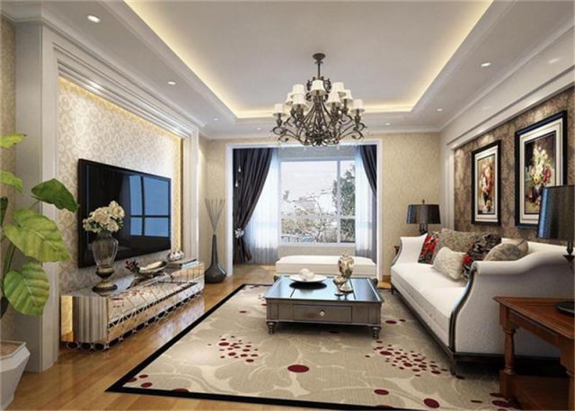 东方米兰国际城125平三居室简欧风格设计方案