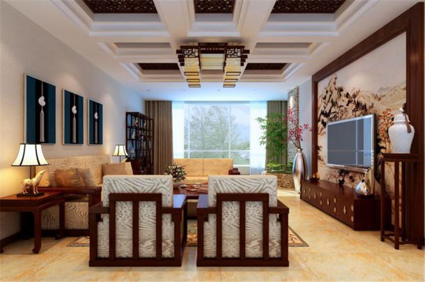 曲江观邸150平新中式风格设计方案