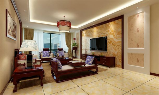 曲江观邸160平新中式风格设计方案