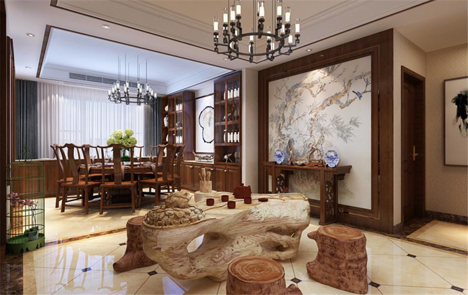 曲江观邸180平新中式风格设计方案