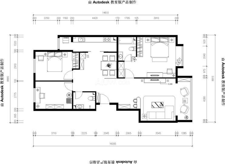 紫荆花园/115平米/美式风格
